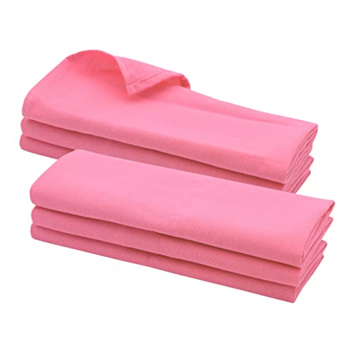 Daloual 6X Geschirrtuch/Küchentuch/Putztuch/Poliertuch aus 100% Baumwolle rosa pink von Daloual