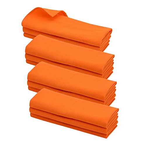 Daloual 12x Geschirrtuch/Küchentuch/Putztuch Poliertuch aus 100% Baumwolle orange von Daloual