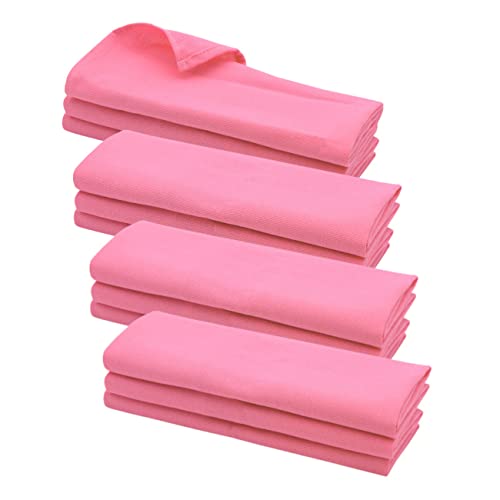 Daloual 12x Geschirrtuch/Küchentuch/Putztuch Poliertuch aus 100% Baumwolle rosa pink von Daloual