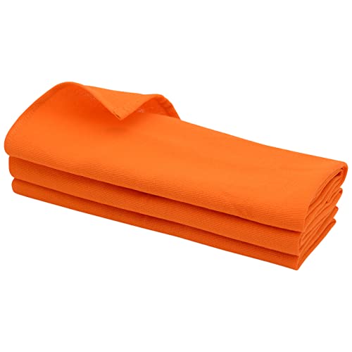 Daloual 3X Geschirrtuch/Küchentuch/Putztuch/Poliertuch aus 100% Baumwolle orange von Daloual