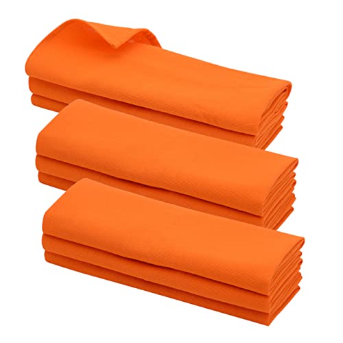 Daloual 9X Geschirrtuch/Küchentuch/Putztuch/Poliertuch aus 100% Baumwolle orange von Daloual