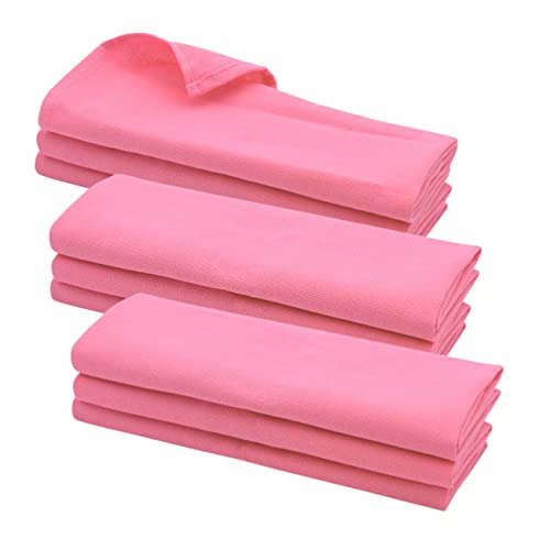 Daloual 9X Geschirrtuch/Küchentuch/Putztuch Poliertuch aus 100% Baumwolle rosa pink von Daloual