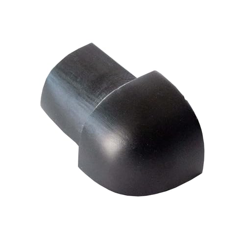 Dalsys Außeneck für Fliesenschiene Aluminium (eloxiert) Viertelkreisprofil 12,5mm, Schwarz Fliesenprofil von Dalsys
