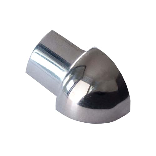 Dalsys Außeneck für Fliesenschiene Viertelkreisprofil Edelstahl Poliert 8mm, Fliesenprofil von Dalsys