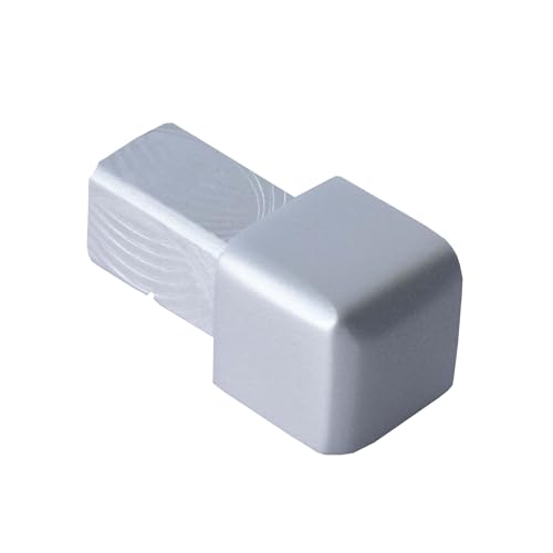 Dalsys Endstück für Fliesenschiene 8mm Quadratprofil Aluminium (eloxiert) Silber matt, Fliesenprofil von Dalsys