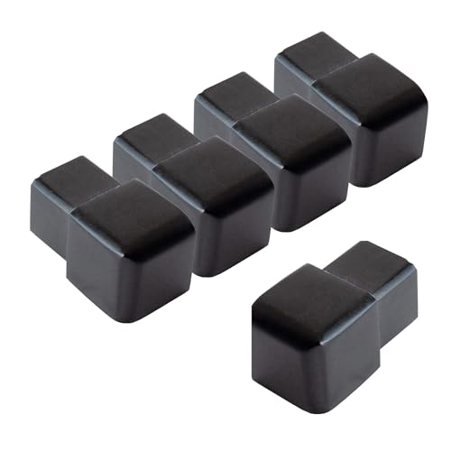 Dalsys 5x Endstück für Fliesenschiene 12,5mm Quadratprofil Aluminium (eloxiert) Schwarz, Fliesenprofil von Dalsys
