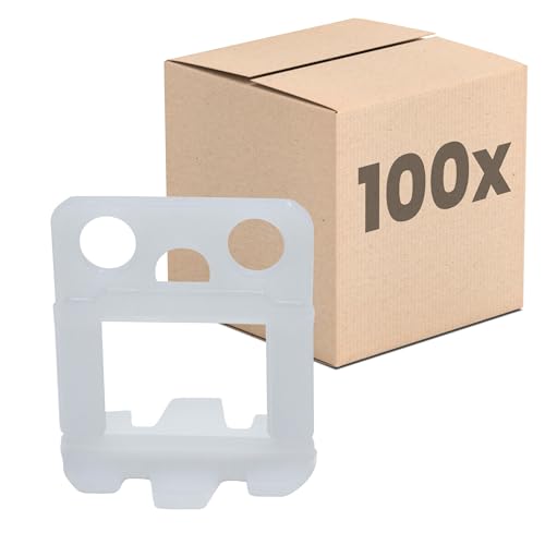 Dalsys Fliesen Nivelliersystem 3mm 100 Laschen, Verlegehilfe Set, Fliesenleger Werkzeug von Dalsys