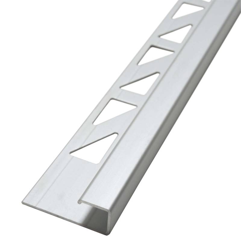 Dalsys Fliesenschiene Aluminium 2,5m x 125mm Eckprofil Chrome von Dalsys
