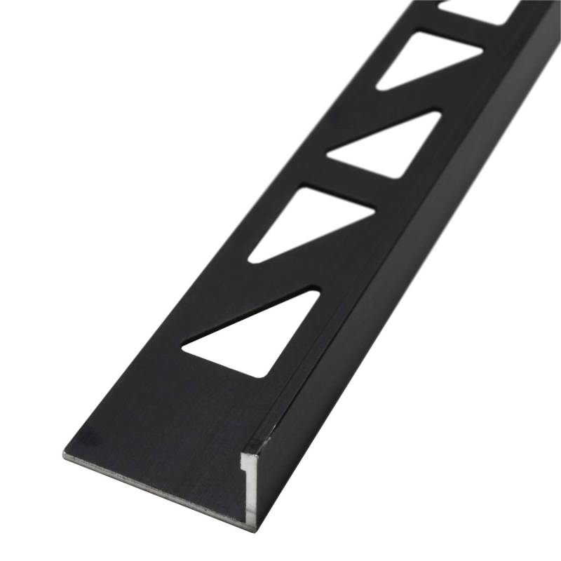 Dalsys Fliesenschiene Aluminium 2m x 10mm Winkelprofil Schwarz von Dalsys