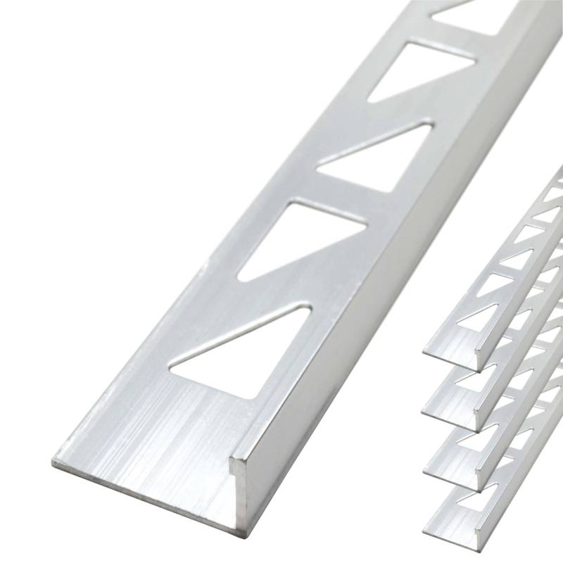 Dalsys Fliesenschiene Aluminium 5x 2,5m x 8mm Winkelprofil Silber von Dalsys