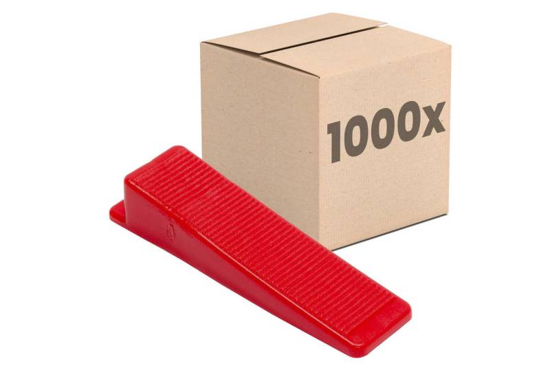 Dalsys Nivelliersystem für Fliesen enthält (1000 Keile, 1000-St., Fliesenleger Werkzeug für präzises Fugenbild) Fliesenkeile, Verlegehilfe Set, Fliesenleger Werkzeug von Dalsys