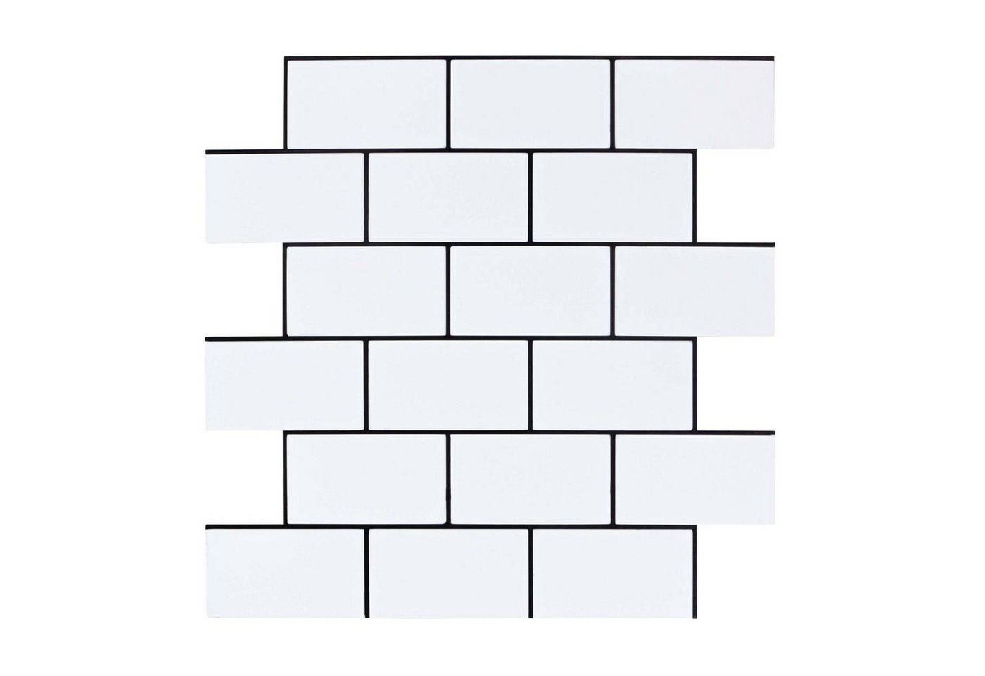 Dalsys Wandpaneel 0,87m² 11 Stück selbstklebend, (Weiß Steinoptik Natur, 11-tlg., Wandfliese) feuchtigskeitsbeständig, einfach montiert, hochwertiges Material von Dalsys