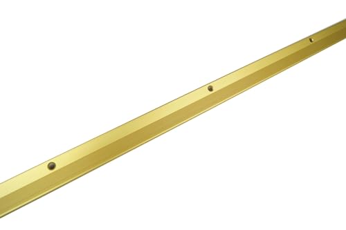 Dalsys Abschlussprofil Parkett Laminat Gold 90cm, Übergangsprofil aus Aluminium eloxiert - Übergangleiste gelocht zum Schrauben von Dalsys
