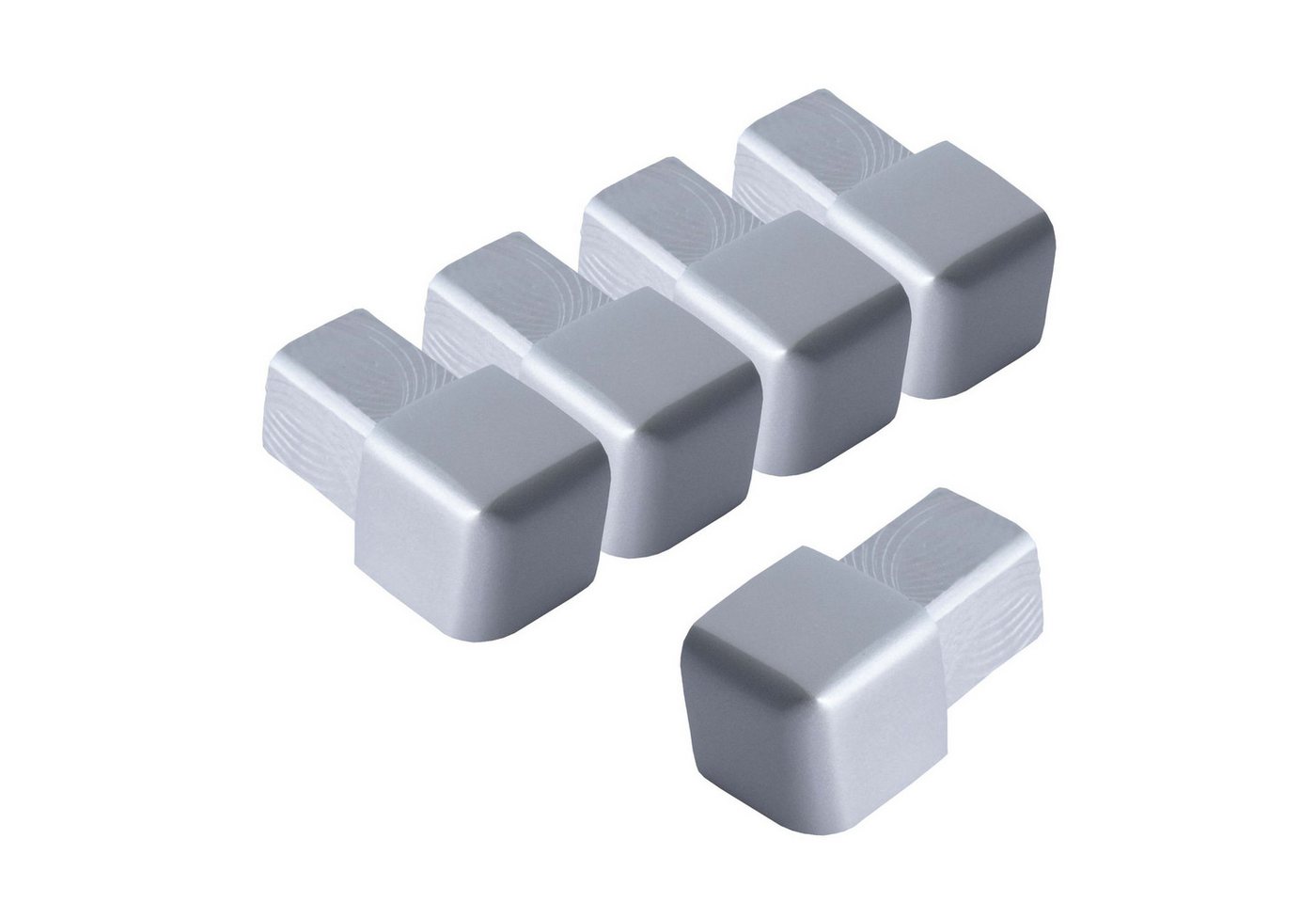 Dalsys Profil (Endstück für Fliesenschiene Quadratprofil Aluminium (eloxiert), 5-St), Fliesenprofil von Dalsys