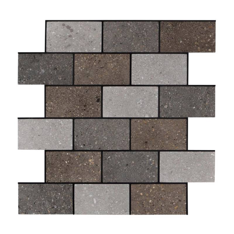 Dalsys Selbstklebende Fliesen 0,87m² 11 Stück Steinoptik Natur Braun Grau von Dalsys