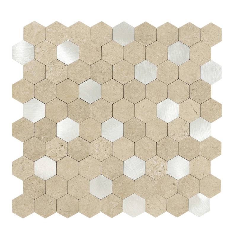 Dalsys Selbstklebende Fliesen 0,88m² 11 Stück Hexagon Sand Silber Dalsys Selbstklebende Fliesen 0,88m² 11 Stück Hexagon Sand Silber von Dalsys