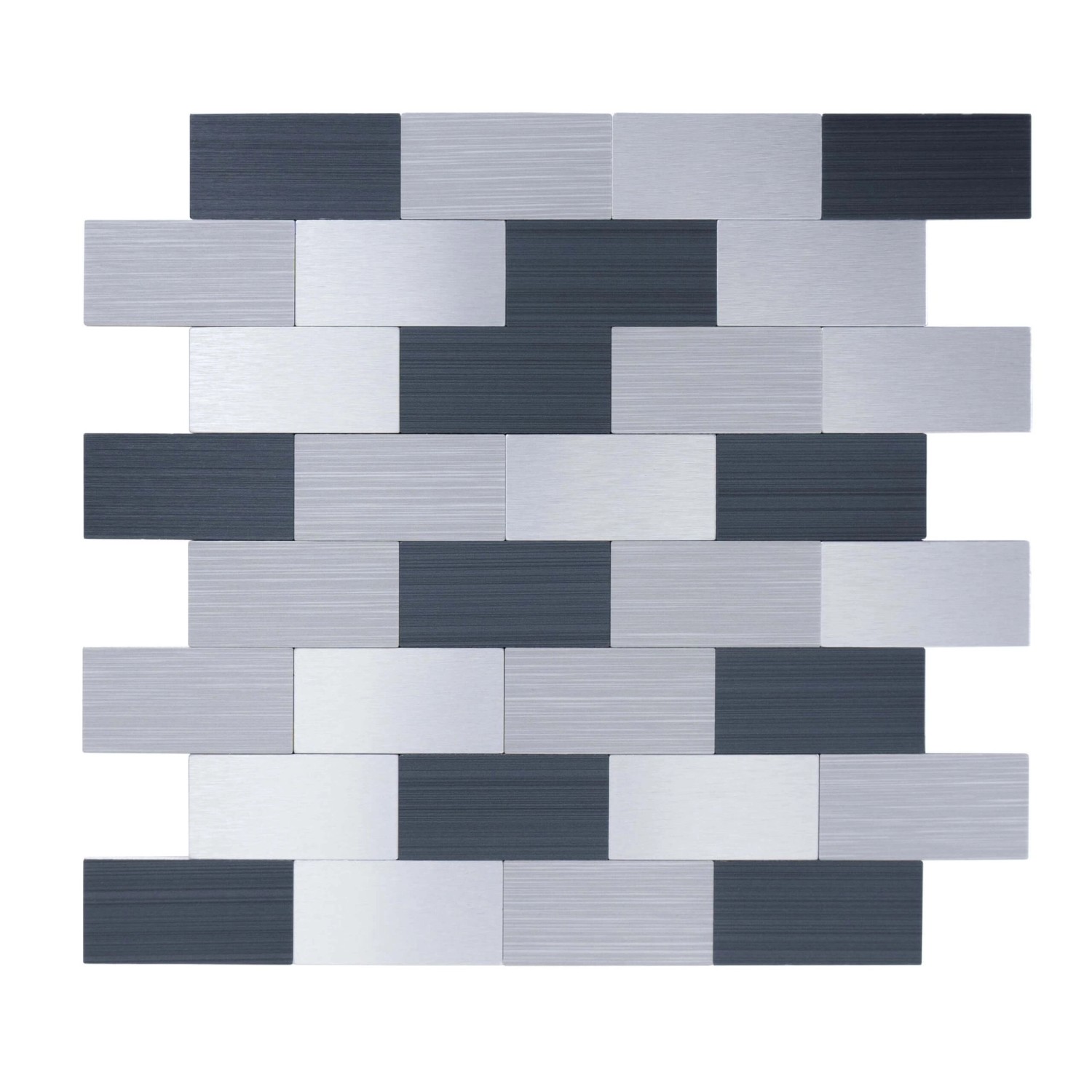 Dalsys Selbstklebende Fliesen 1m² 11 Stück Rechteck Grau Mix Silber Dalsys Selbstklebende Fliesen 1m² 11 Stück Rechteck Grau Mix Silber von Dalsys