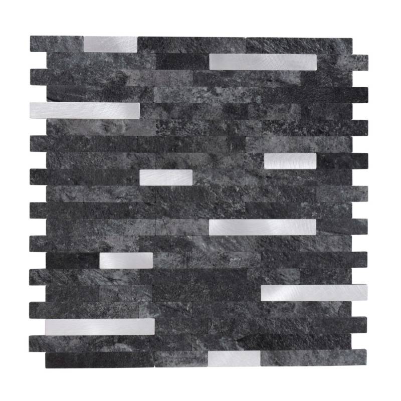 Dalsys Selbstklebende Fliesen 1m² 11 Stück Stein- Marmoroptik Anthrazit Silber Dalsys Selbstklebende Fliesen 1m² 11 Stück Stein- Marmoroptik Anthrazit Silber von Dalsys