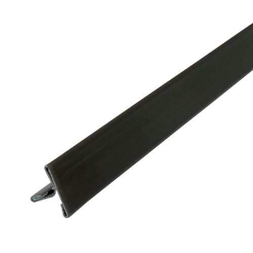 Dalsys T Profil Edelstahl Fliesenschiene Schwarz, Gebürstet 2,5m x 25mm, Übergangsschiene, Übergansprofil V2A von Dalsys