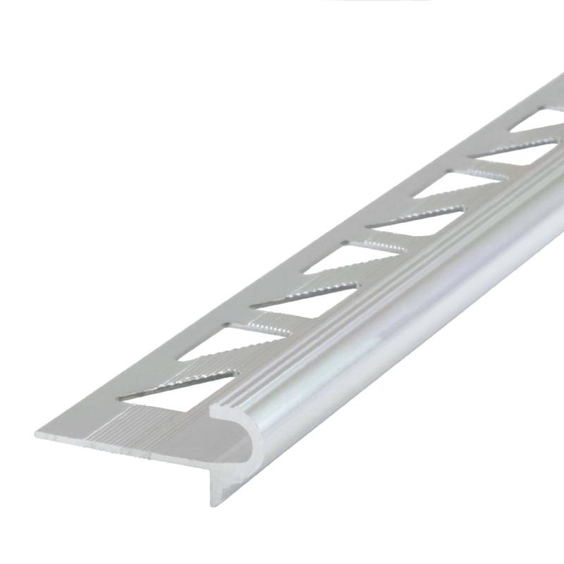 Dalsys Treppenkantenprofil 2,5m x 10mm Silber Kantenschutz für Fliesen von Dalsys