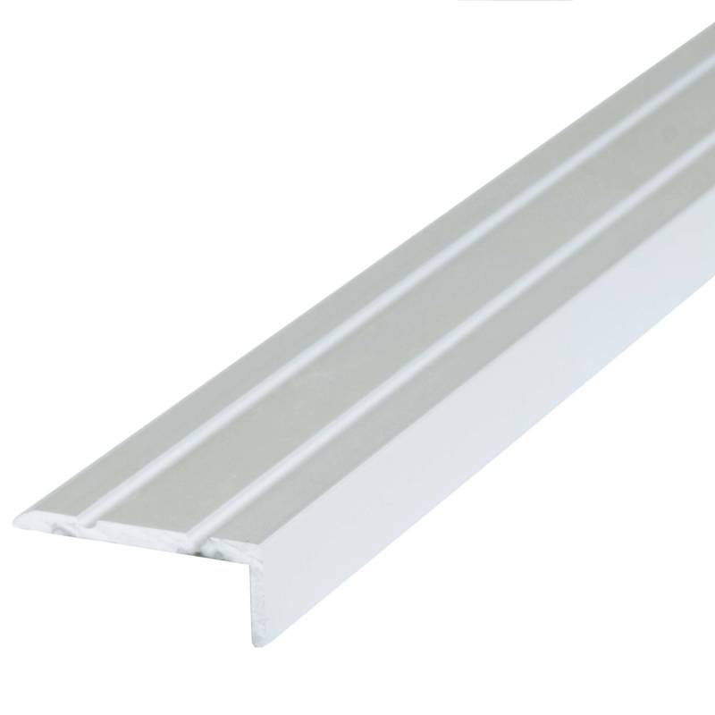 Dalsys Treppenkantenprofil Selbstklebend 135cm x 25mm x 10mm Silber von Dalsys