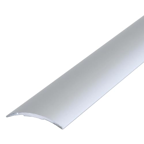 Dalsys Übergangprofil selbstklebend Silber 90cm x 40mm, Übergangsleiste, Bodenleiste aus Aluminium eloxiert - Ausgleichsprofil für Laminat- & Parkettböden, Türschwelle, von Dalsys