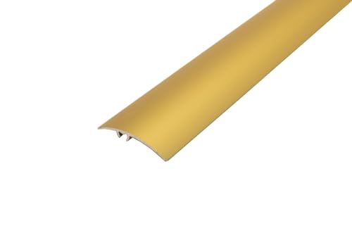 Dalsys Übergangsprofil, Ausgleichsprofil, Vinyl, Laminat & Parkett Gold 180cm x 40mm, Übergangsschiene zum Schrauben, Bodenleiste Aluminium eloxiert, Türschwelle von Dalsys