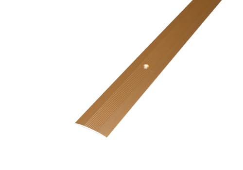 Dalsys Übergangsprofil zum Schrauben Gold 180cm x 38mm, Übergangsschiene aus Aluminium eloxiert - Bodenleiste für Laminat- & Parket, Höhenausgleich für Fußböden, Türschwelle von Dalsys