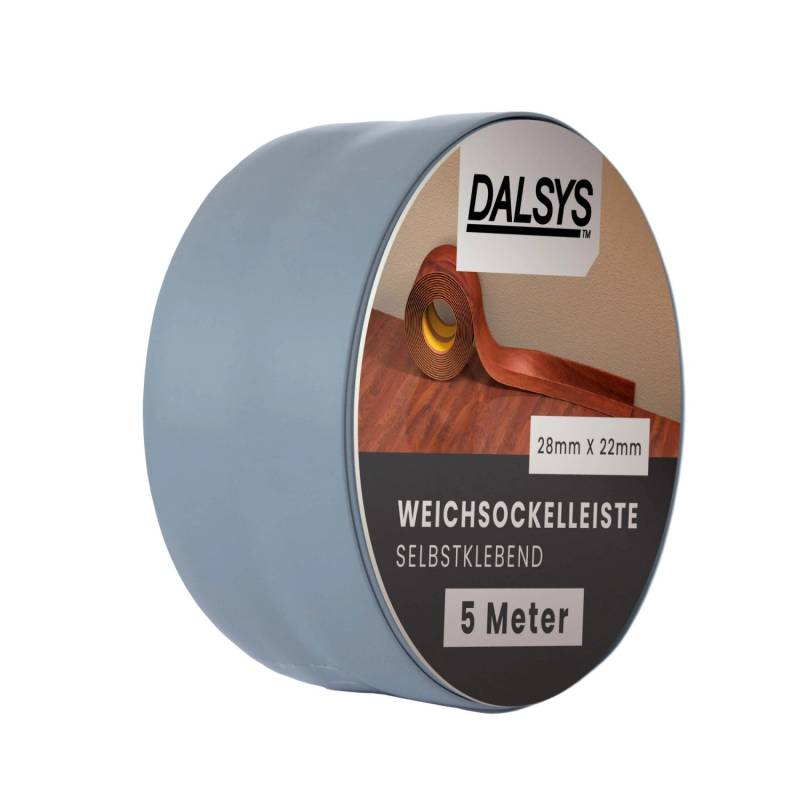 Dalsys Weichsockelleiste Selbstklebend 5m Dunkelgrau Fußbodenleiste von Dalsys