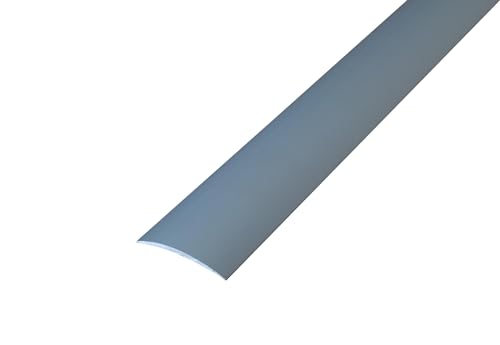 Dalsys Übergangprofil selbstklebend Silber 186cm x 40mm, Übergangsleiste, Bodenleiste aus Aluminium eloxiert - Ausgleichsprofil für Laminat- & Parkettböden, Türschwelle von Dalsys