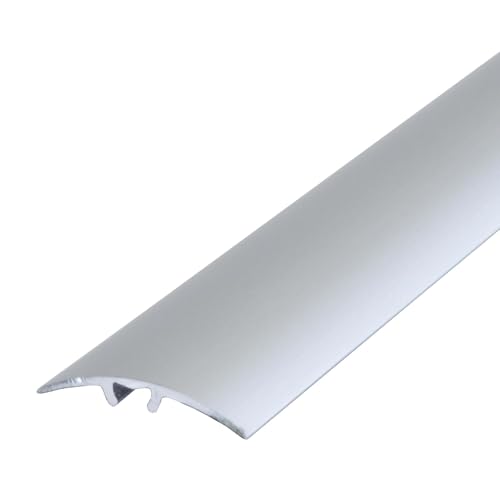 Dalsys Übergangsprofil, Ausgleichsprofil, Vinyl, Laminat & Parkett Silber 90cm x 30mm, Übergangsschiene zum Schrauben, Bodenleiste Aluminium eloxiert, Türschwelle von Dalsys