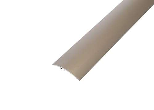 Dalsys Übergangsprofil, Ausgleichsprofil, Vinyl, Laminat & Parkett Champagner 90cm x 40mm, Übergangsschiene zum Schrauben, Bodenleiste Aluminium eloxiert, Türschwelle von Dalsys