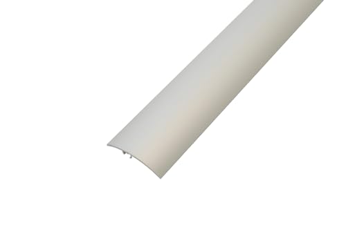 Dalsys Übergangsprofil, Ausgleichsprofil, Vinyl, Laminat & Parkett Silber 180cm x 50mm, Übergangsschiene zum Schrauben, Bodenleiste Aluminium eloxiert, Türschwelle von Dalsys