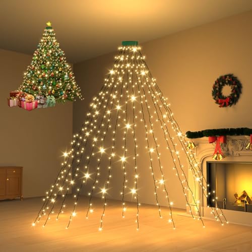 Dalugo Lichterkette Weihnachtsbaum Warmweiß, 2m 400 LED IP44 wasserdichte Außen Weihnachtsbeleuchtung mit 6h Timer, Speicherfunktion, 8 Beleuchtungsmodi für 5-9ft Weihnachtsbaum Dalugo Lichterkette Weihnachtsbaum Warmweiß, 2m 400 LED IP44 wasserdichte Außen Weihnachtsbeleuchtung mit 6h Timer, Speicherfunktion, 8 Beleuchtungsmodi für 5-9ft Weihnachtsbaum von Dalugo