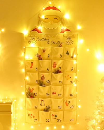 Dalugo Adventskalender zum Befüllen Kinder, 156 x 69 cm Adventskalender Santa Wandkalender mit 24 Taschen, 2024 Weihnachtskalender Stoff zum Aufhängen für Tür Wand Weihnachten Deko Dalugo Adventskalender zum Befüllen Kinder, 156 x 69 cm Adventskalender Santa Wandkalender mit 24 Taschen, 2024 Weihnachtskalender Stoff zum Aufhängen für Tür Wand Weihnachten Deko von Dalugo