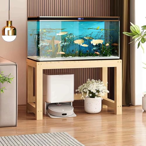 Aquariumständer, offener 2-stufiger Aquariumständer, robustes Terrariumregal, Aufbewahrungsorganisator für Reptilienterrarium, Massivholzmaterial, Lagerregale für das Home Office(80 * 35 * 50cm) von Dalumian