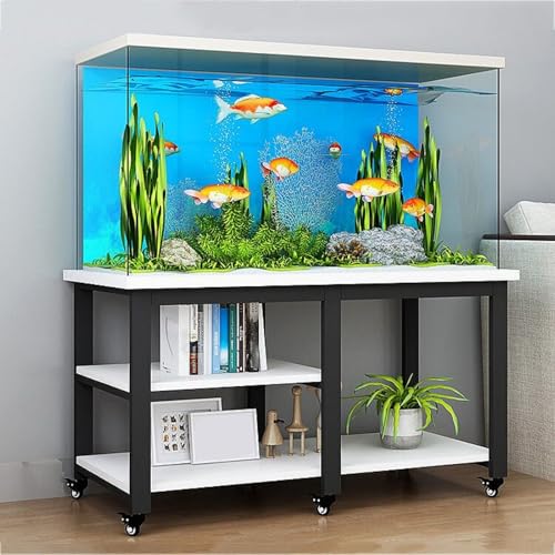 Aquariumständer, offener Aquariumständer, 2-stöckiges Terrariumregal für Zuchtschildkröten und Reptilien, Tank-Aufbewahrungsschrank mit 6 beweglichen Universalrädern, 3300 Pfund(A,60 * 45 * 74CM) von Dalumian