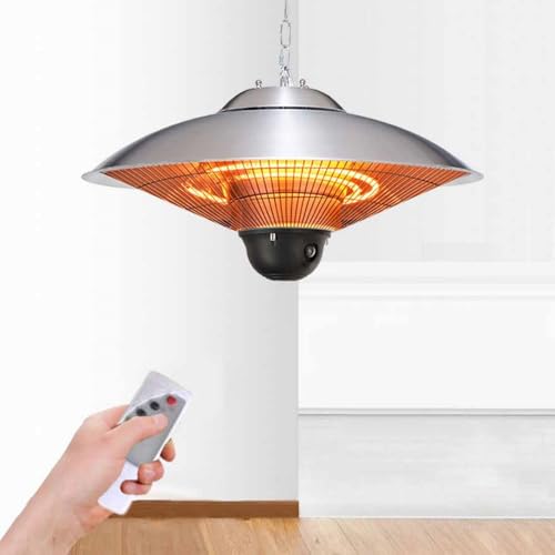 Dalumian Außenheizungen für die Terrasse, Elektrische Hängende Terrassenheizung, Pavillonheizungen im Freien mit Fernbedienung, IP44 Wasserdicht, Garagenheizung für Veranda Balkon Garten(220V) von Dalumian