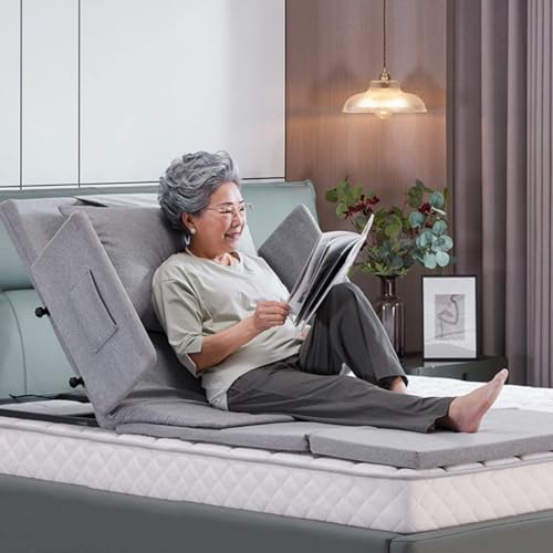 Dalumian Elektrische Hebe-Rückenlehne fürs Bett, 2–65 ° verstellbare Hebe-Bett-Rückenlehne mit Fernbedienung, abnehmbare Klappschienen, zur Unterstützung des Patienten(Extended,85cm) von Dalumian