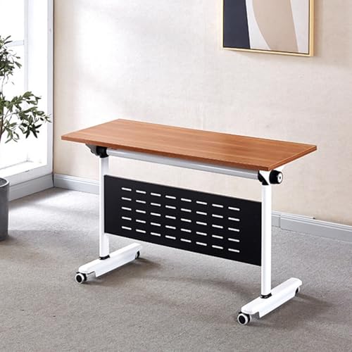 Dalumian Klappbarer Konferenztisch, Klappbarer Schulungstisch, Tragbarer Seminar- und Schulungstisch mit Rädern, Konferenztisch-Arbeitsplatz, Computertisch fürs Büro (120 x 50 x 75 cm)(C,16 pcs) von Dalumian