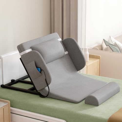 Dalumian Power Lifting Bettrückenlehne, Sit-up-Rückenlehnenstuhl zur Unterstützung des Nacken- und Lendenwirbelbereichs, elektrisch anhebbare Rückenlehne für Betten, 0~80° verstellbar(Gray,75cm-A) von Dalumian