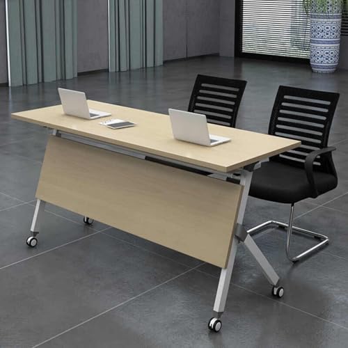 Klappbarer Konferenztisch, großer mobiler Schulungstisch, mobiler Seminartisch, MDF und Stahlrohr, dynamische Besprechungs- und Schulungstische für Büros, Klassenzimmer(3 Pack) von Dalumian