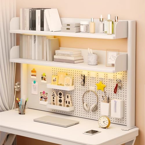 Klemmbares Schreibtisch-Organizer-Regal, Schreibtisch-Verlängerung, Stecktafel-Arbeitsplatz, verstellbarer Schreibtischaufsatz, 3-stufige Schreibtisch-Verlängerung für das Büro(80*95*12.5cm) von Dalumian