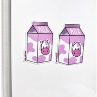 Erdbeermilch Magnet | Schokoladen Milch Kawaii Aufkleber Kühlschrankmagnet Niedliche Magnete Magneten von Dalyasdesigns