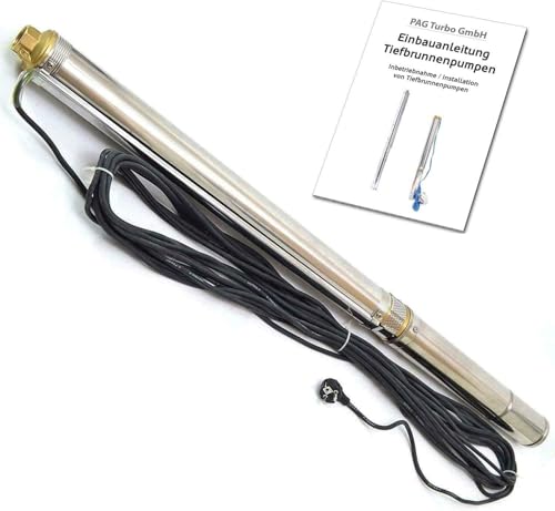 Tiefbrunnenpumpe Brunnenpumpe 550W 2,5" 8,5 bar 45 l/min 2,5 Zoll Sandverträglich von DAMBAT