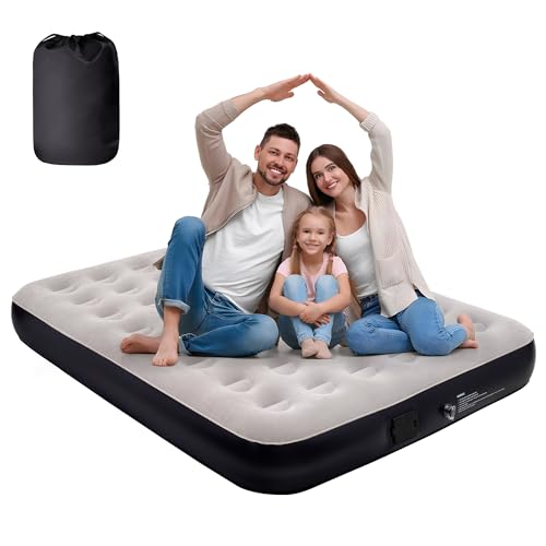 Dametay Luftbett 2 Personen, Aufblasen mit 1 klick, Selbstaufblasend Luftmatratze mit Pumpe Doppel Matratze aufblasbar Bett Air Mattress Inflatable with Electric Pump, 198x152 von Dametay