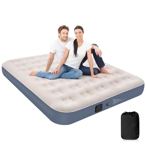 Dametay Luftmatratze Selbstaufblasend für 2 Personen Luftbett mit integrierter Pumpe Aufblasbare Matratze Schnelles Aufblasen Selbstaufblasbare Luftmatratze für Camping Heim Reise 198 x 152cm von Dametay