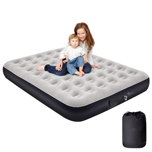 Luftbett 2 Personen, Dametay Aufblasen mit 1 Klick-NICHT Stecker nötig, Selbstaufblasend Luftmatratze mit Pumpe Doppel Matratze aufblasbar Bett Air Mattress Inflatable with Electric Pump, 198x152x25cm von Dametay