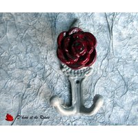 Grau Und Pflaumenrosa Patére von DametdeRoses