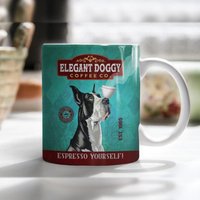 Deutsche Dogge Kaffee Company Becher, Vintage Becher Für Hundeliebhaber, Mama Hund Geschenk Espresso Sich von DamianGoods